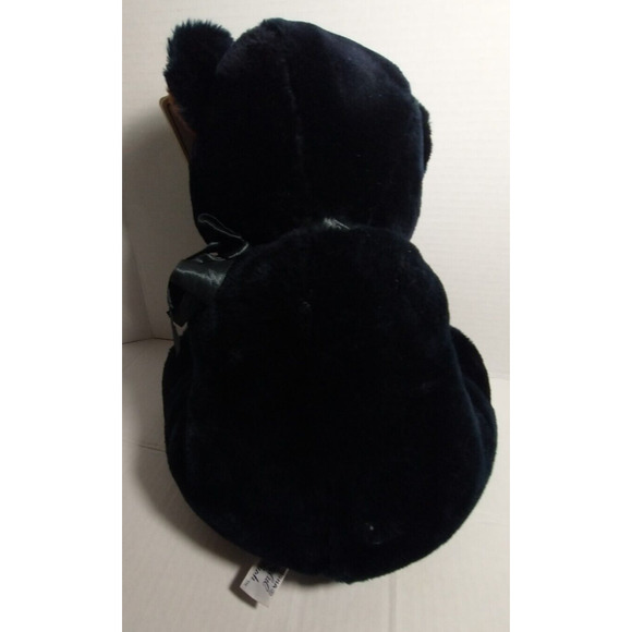 Vintage Chrisha Playful Plush Black bear with pumpkin 1988 With Tags - Picture 8 of 12